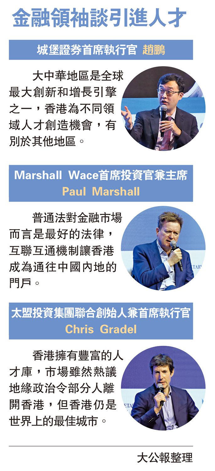 金融領袖談引進人才- 經濟- 今日大公