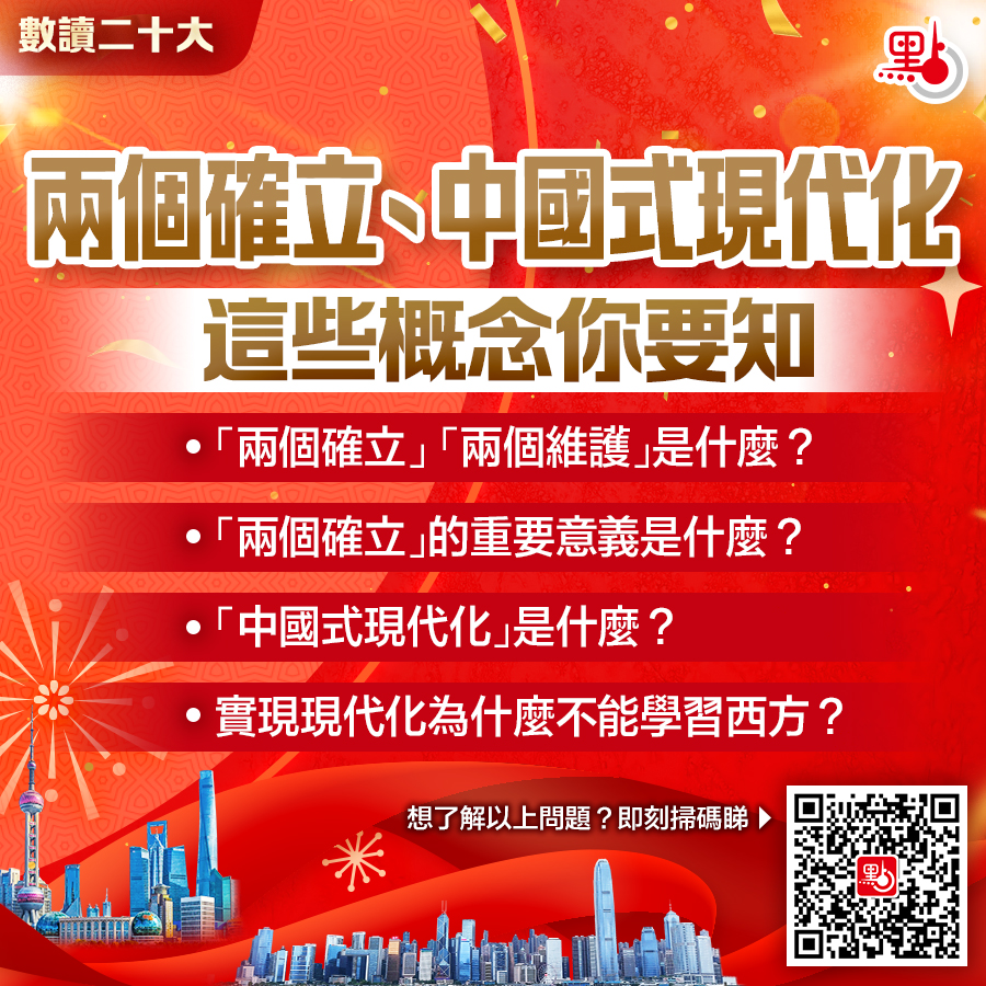 數讀二十大 兩個確立 中國式現代化這些概念你要知 數讀二十大 點新聞