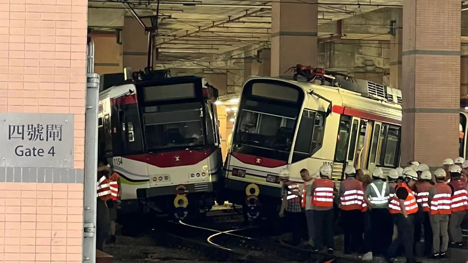 Photos | Two light rail trains collide in Yuen Long - Hong Kong - 點新聞