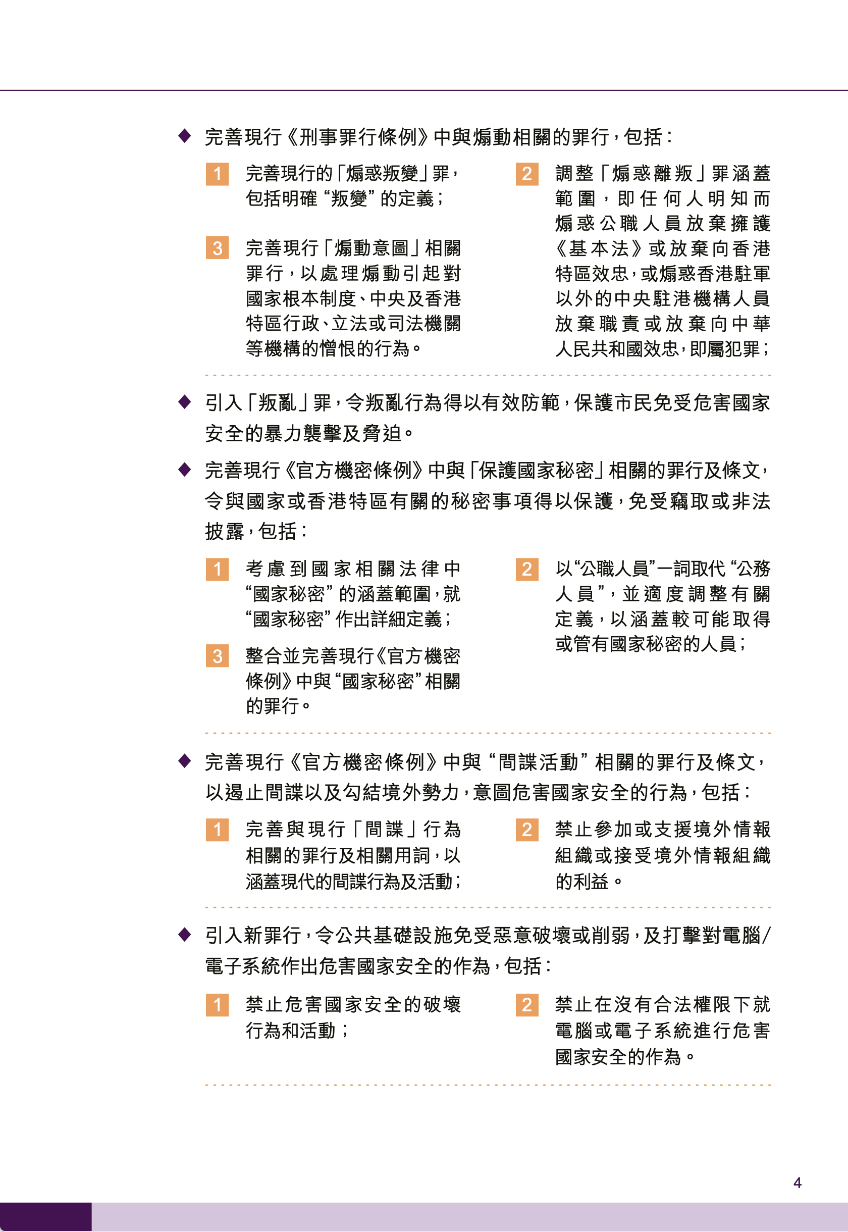 一文睇清23條立法建議五大類罪行要點- 23條立法- 點新聞
