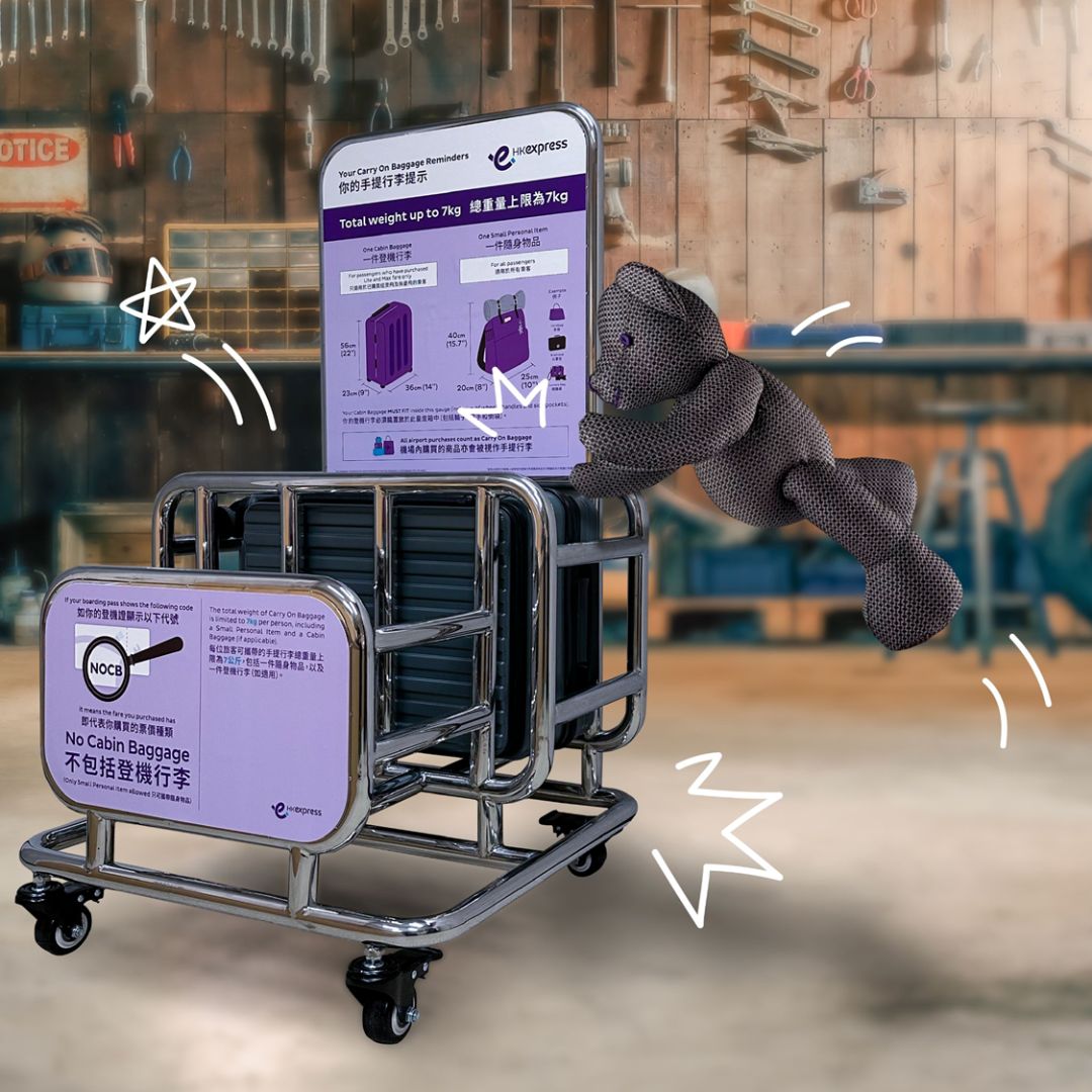 HK Express introduces new horizontal luggage rack aimed at accurate measurement Hong Kong dotdotnews