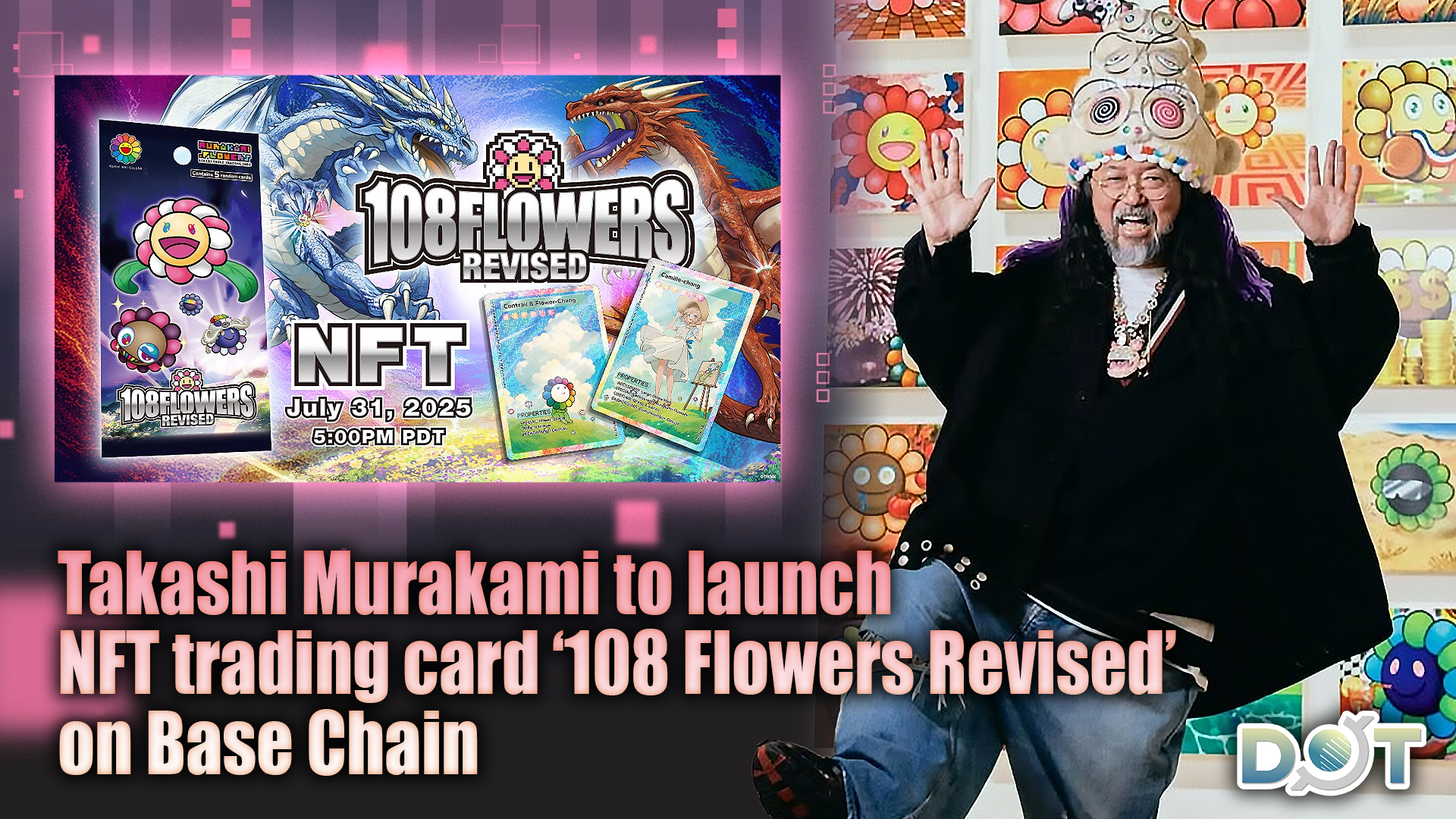 Takashi Murakami to launch NFT trading card '108 Flowers Revised