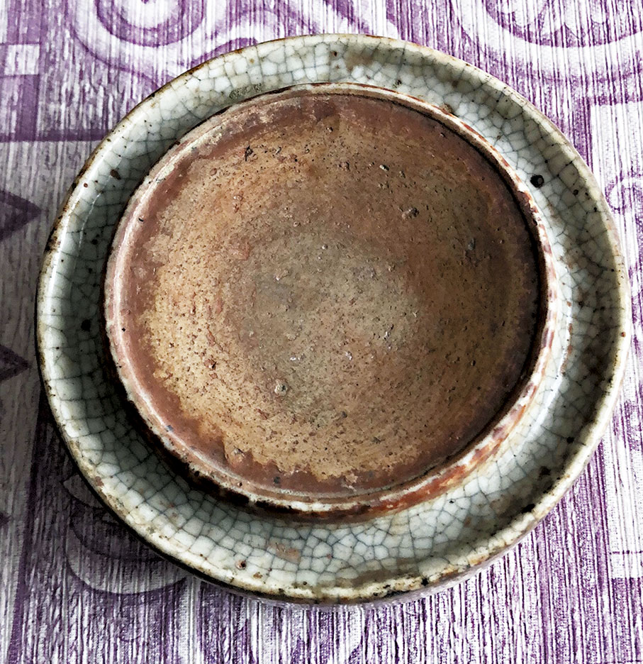 時代 陶器硯陶器 丸硯 唐物 中国