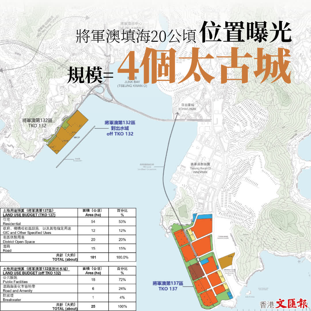 日出康城以南將填海20公頃規模相當4個「太古城」 - 香港- 香港文匯網